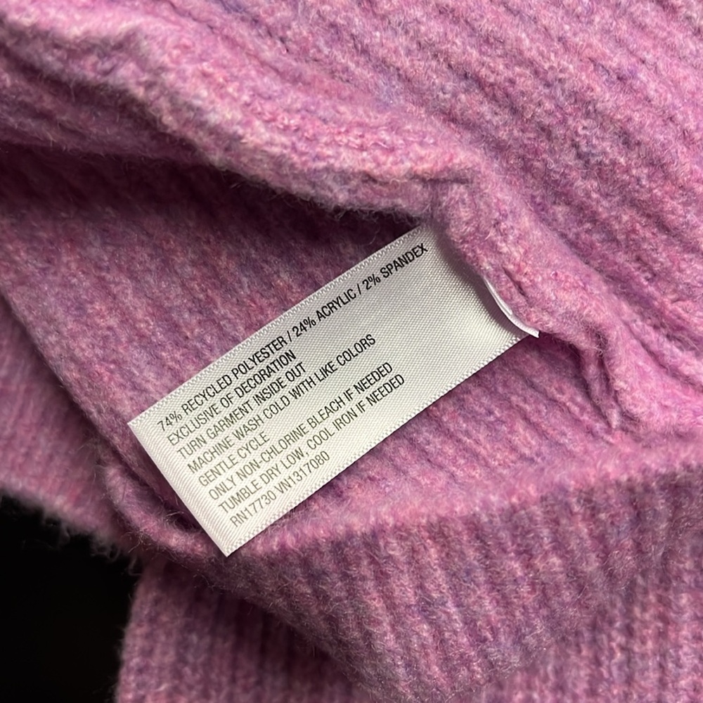 NWT A New Day Purple Embroiderd Ciao Ciao Long Sleeve Crewneck Sweater - Picture 16 of 16